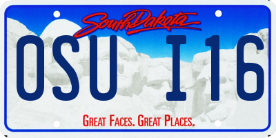 SD license plate 0SUI16