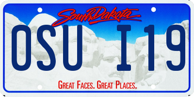 SD license plate 0SUI19