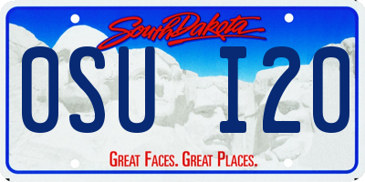 SD license plate 0SUI20