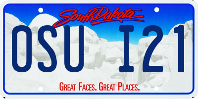 SD license plate 0SUI21