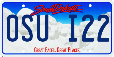 SD license plate 0SUI22