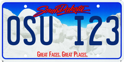 SD license plate 0SUI23