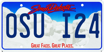 SD license plate 0SUI24