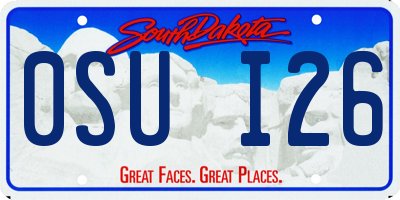 SD license plate 0SUI26