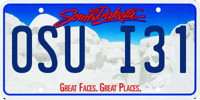 SD license plate 0SUI31