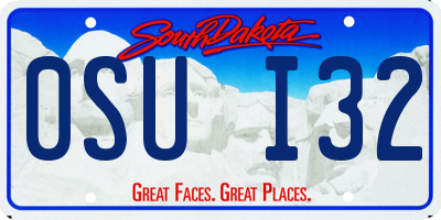 SD license plate 0SUI32