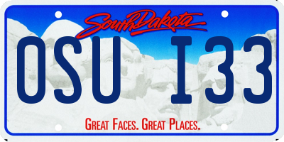 SD license plate 0SUI33