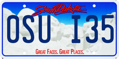 SD license plate 0SUI35