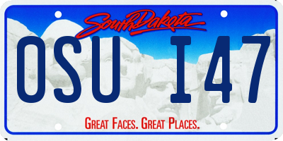 SD license plate 0SUI47