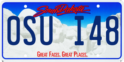 SD license plate 0SUI48