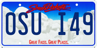 SD license plate 0SUI49