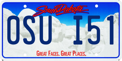 SD license plate 0SUI51