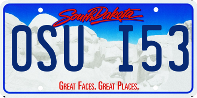SD license plate 0SUI53