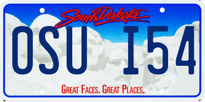 SD license plate 0SUI54