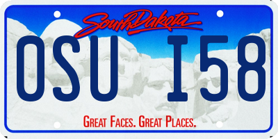 SD license plate 0SUI58
