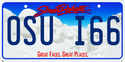 SD license plate 0SUI66