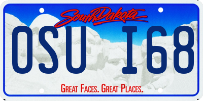 SD license plate 0SUI68