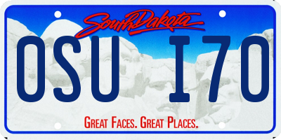 SD license plate 0SUI70