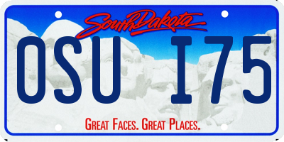 SD license plate 0SUI75