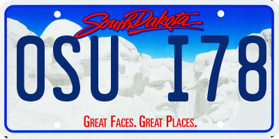 SD license plate 0SUI78