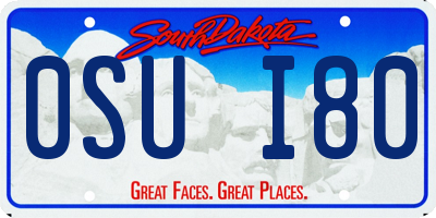 SD license plate 0SUI80