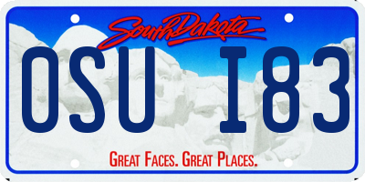 SD license plate 0SUI83