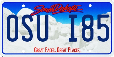 SD license plate 0SUI85