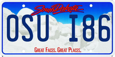 SD license plate 0SUI86