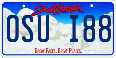 SD license plate 0SUI88