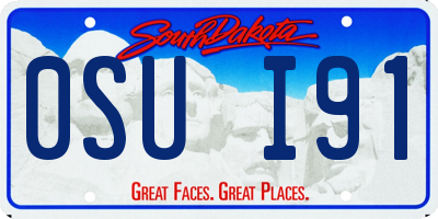 SD license plate 0SUI91