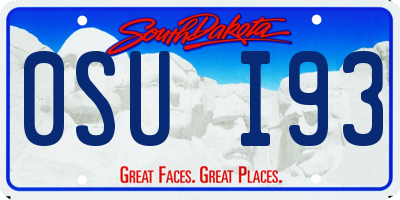 SD license plate 0SUI93