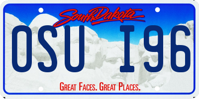 SD license plate 0SUI96