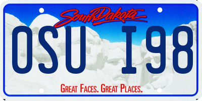 SD license plate 0SUI98