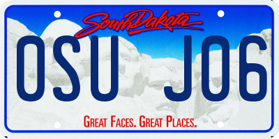 SD license plate 0SUJ06