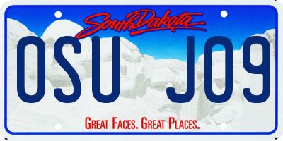 SD license plate 0SUJ09