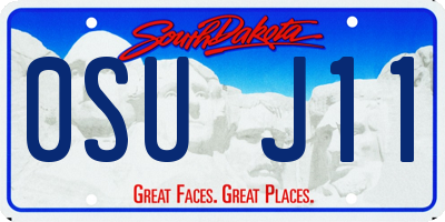 SD license plate 0SUJ11