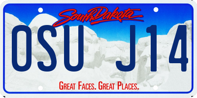 SD license plate 0SUJ14