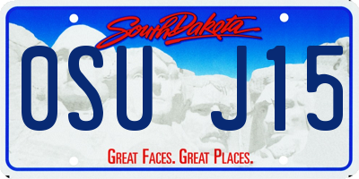 SD license plate 0SUJ15