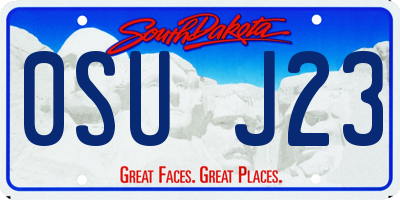 SD license plate 0SUJ23