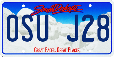 SD license plate 0SUJ28