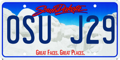 SD license plate 0SUJ29