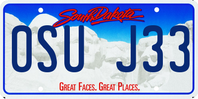 SD license plate 0SUJ33
