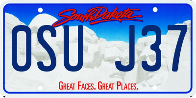 SD license plate 0SUJ37