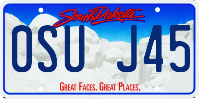 SD license plate 0SUJ45