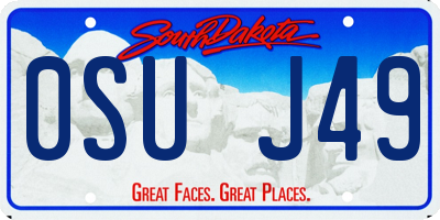 SD license plate 0SUJ49