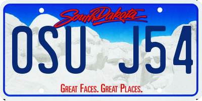 SD license plate 0SUJ54