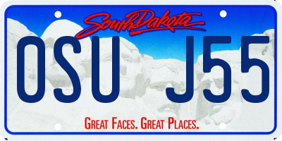 SD license plate 0SUJ55