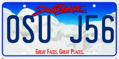SD license plate 0SUJ56