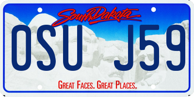 SD license plate 0SUJ59