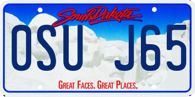 SD license plate 0SUJ65